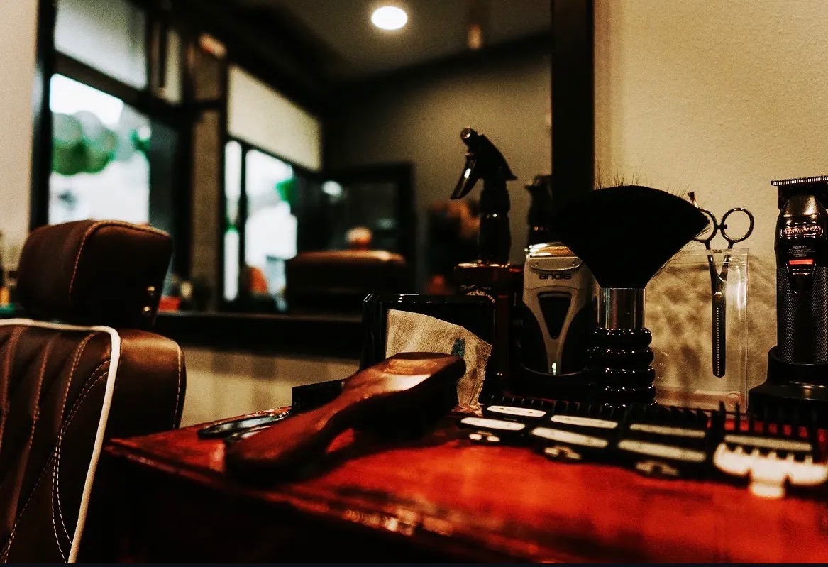 Rodeo Barber Shop interior background